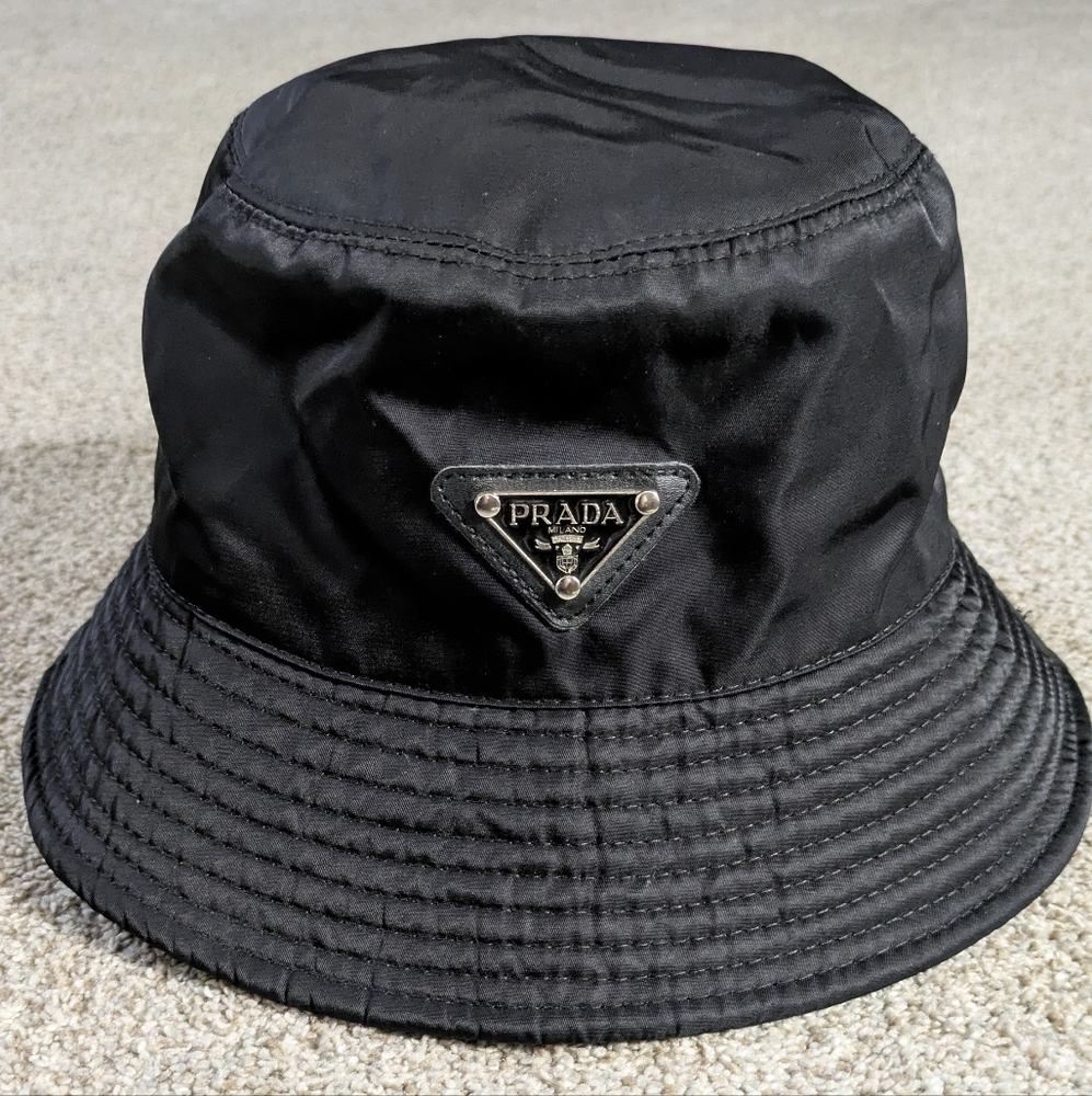 Prada Re-nylon Black Bucket Hat